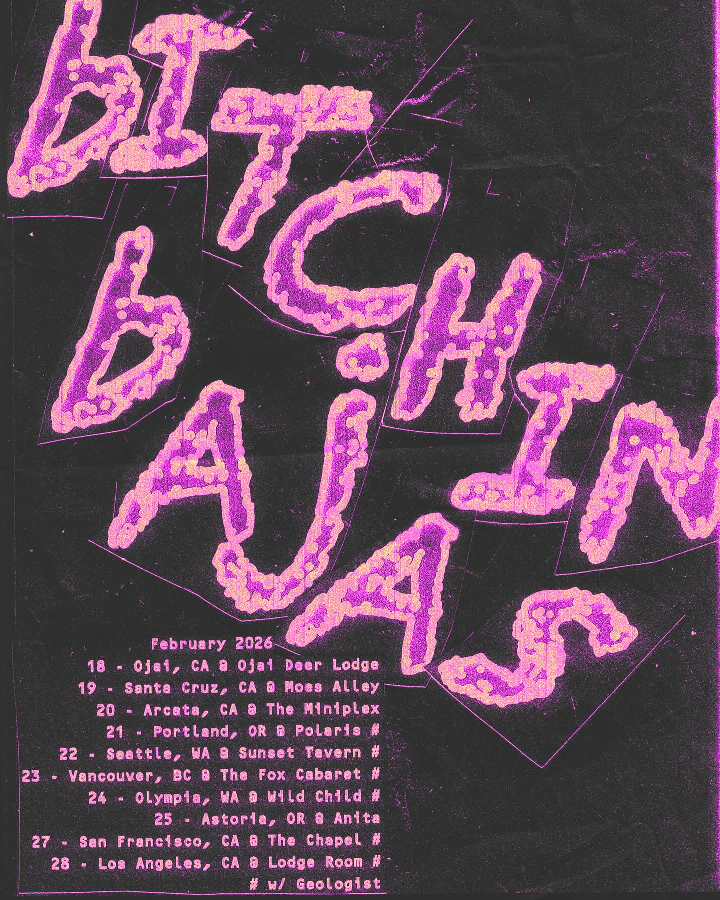 Bitchin Bajas Tour Poster 2026